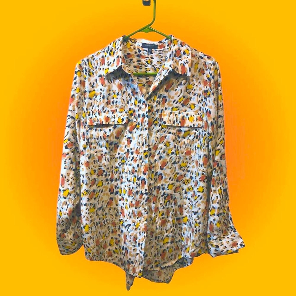 Abstract button up shirt